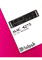 McIntosh MAC-4275 - Owners manual